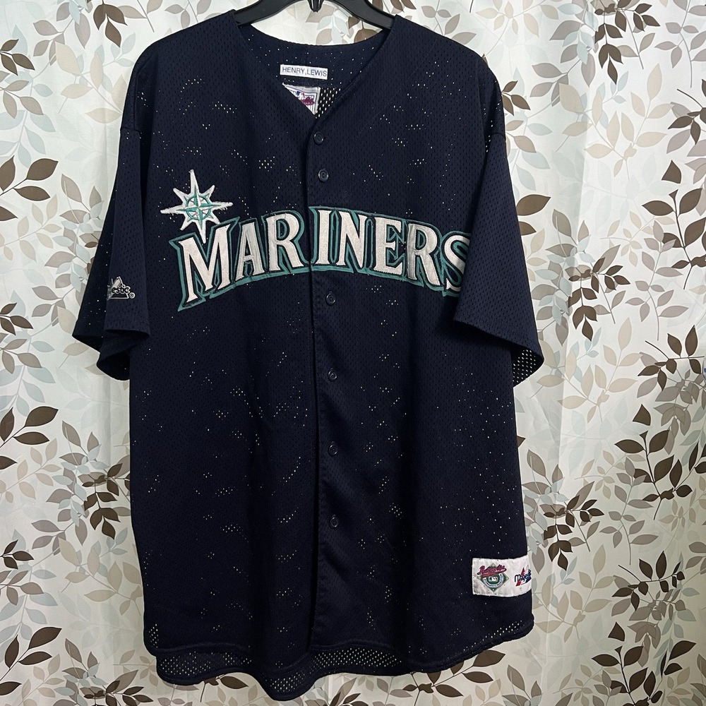 Majestic Diamond Collection KEN GRIFFEY JR Seattle Mariners Authentic Jersey 2xl - Picture 2 of 9